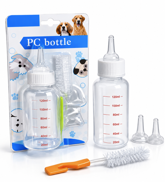 EVCİL HAYVAN BİBERON SETİ 120 ML
